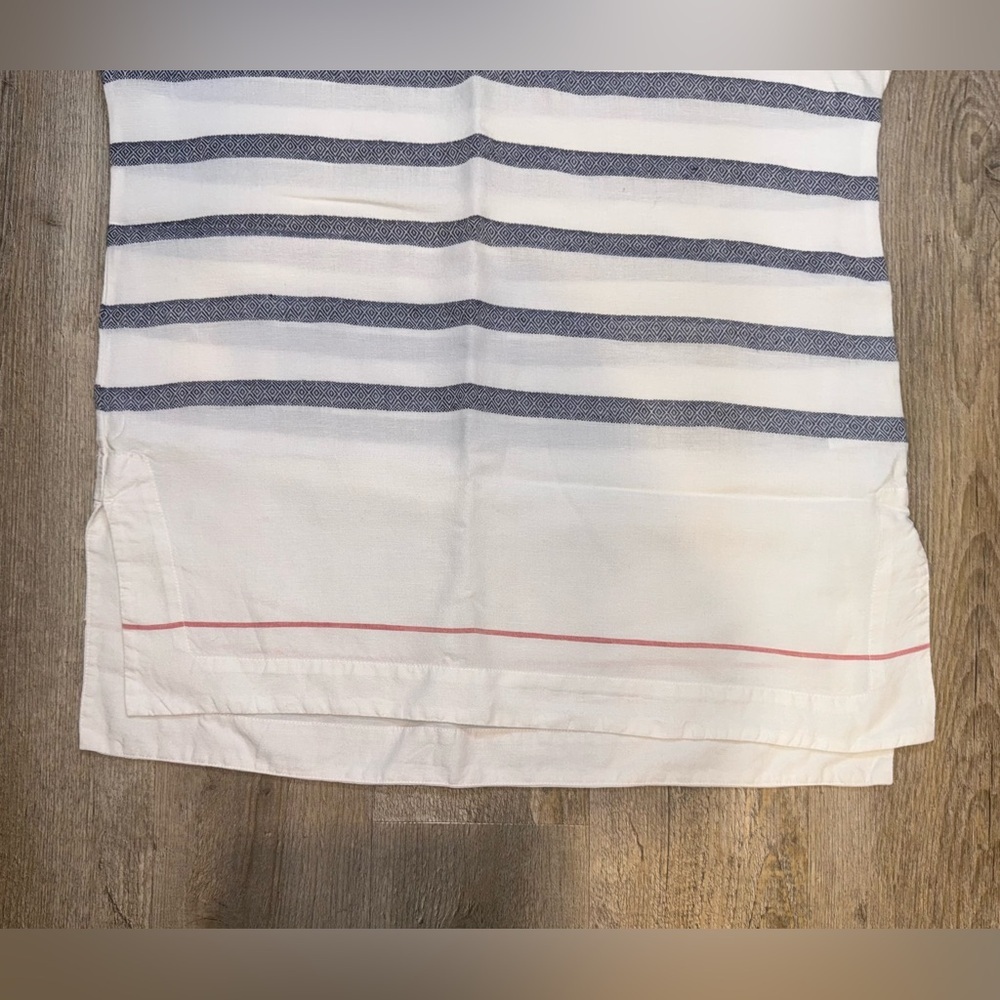 Athleta Women's Blue & White Stripe Linen Swim Cover Up, Size XS - Picture 5 of 10